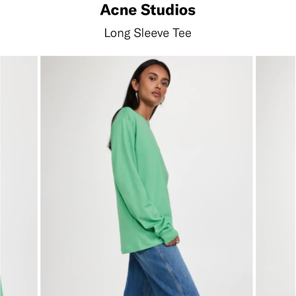 ACNE STUDIOS Face patch long sleeve oversized tee shirt